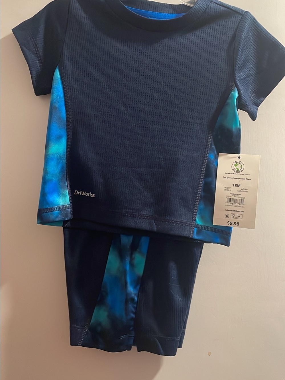 Navy & Teal Kids Rash Guard Swim Set
